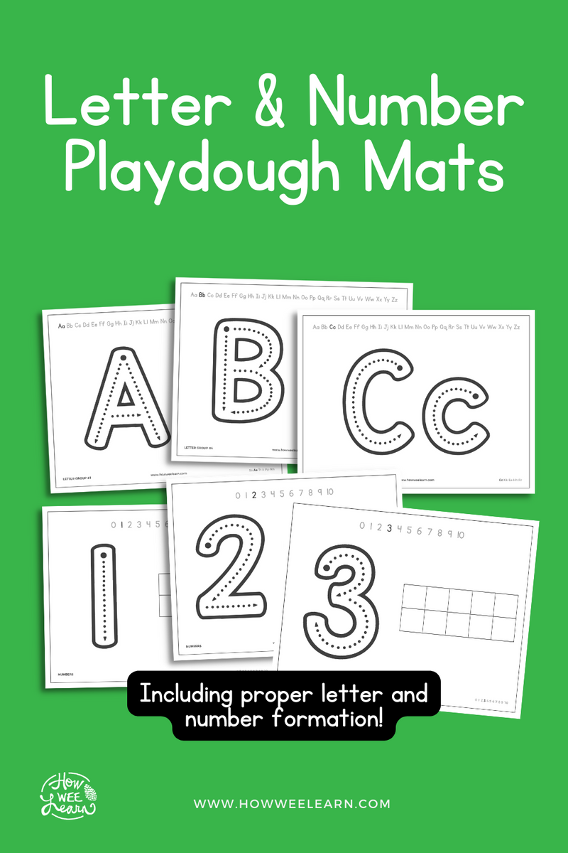 Letter Formation Play-Doh Mat: Letter N Printable