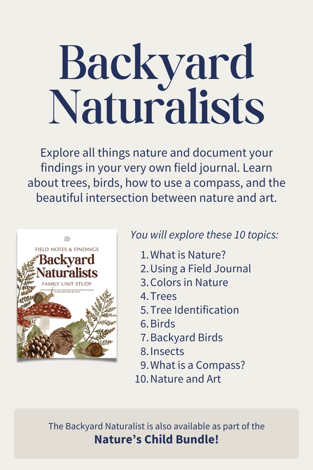 Backyard Naturalists Unit Study