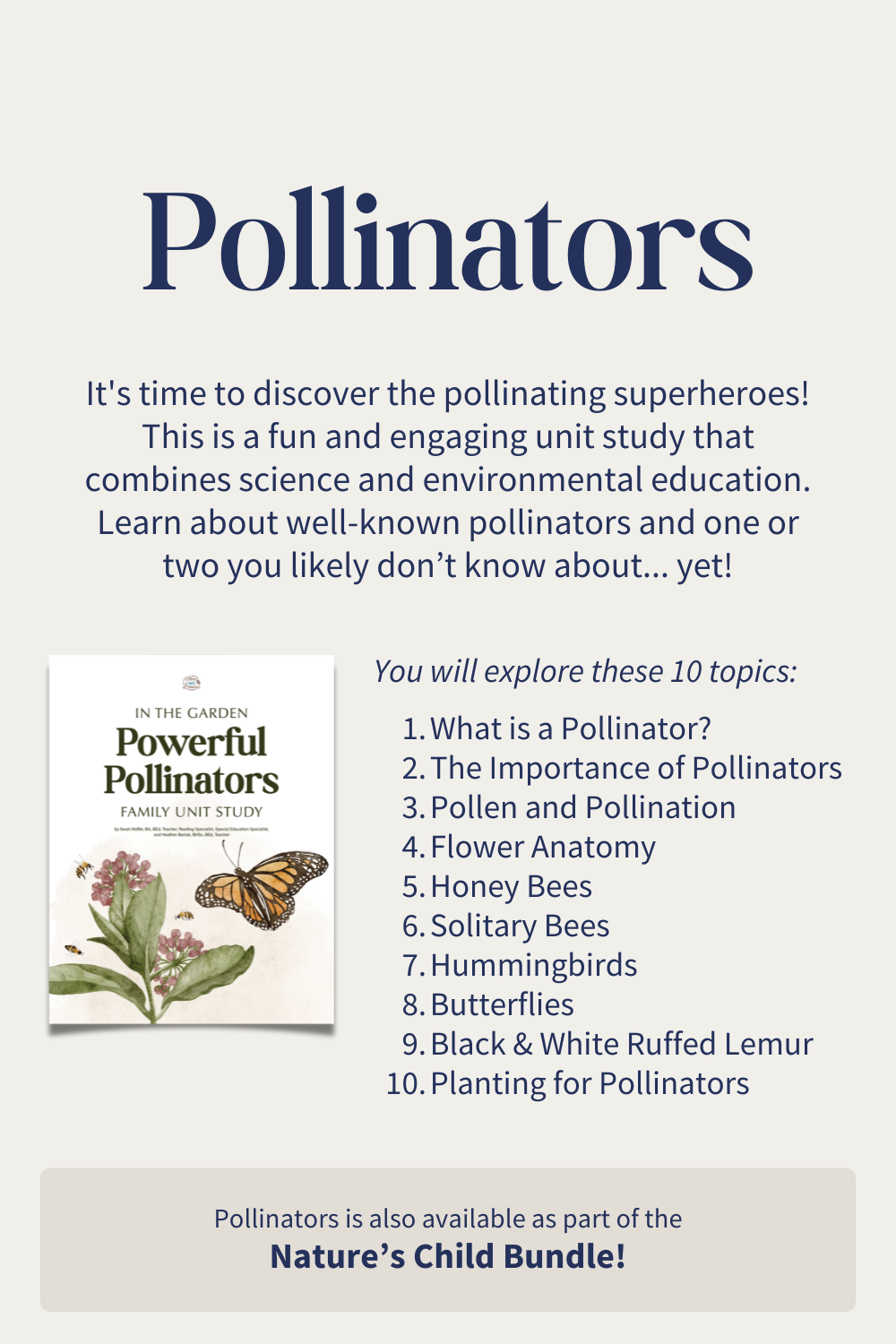 Pollinators Family Unit Study