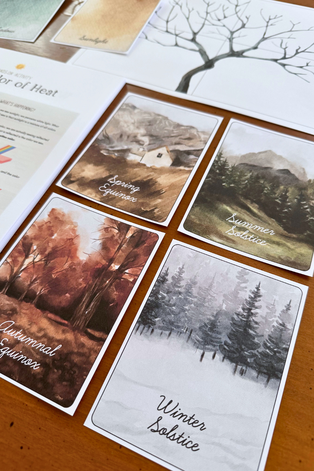 Sun Science Family Unit Study - pictures showing the seasons