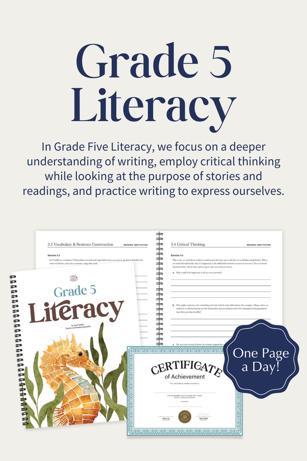 How Wee Learn's Grade 5 Literacy