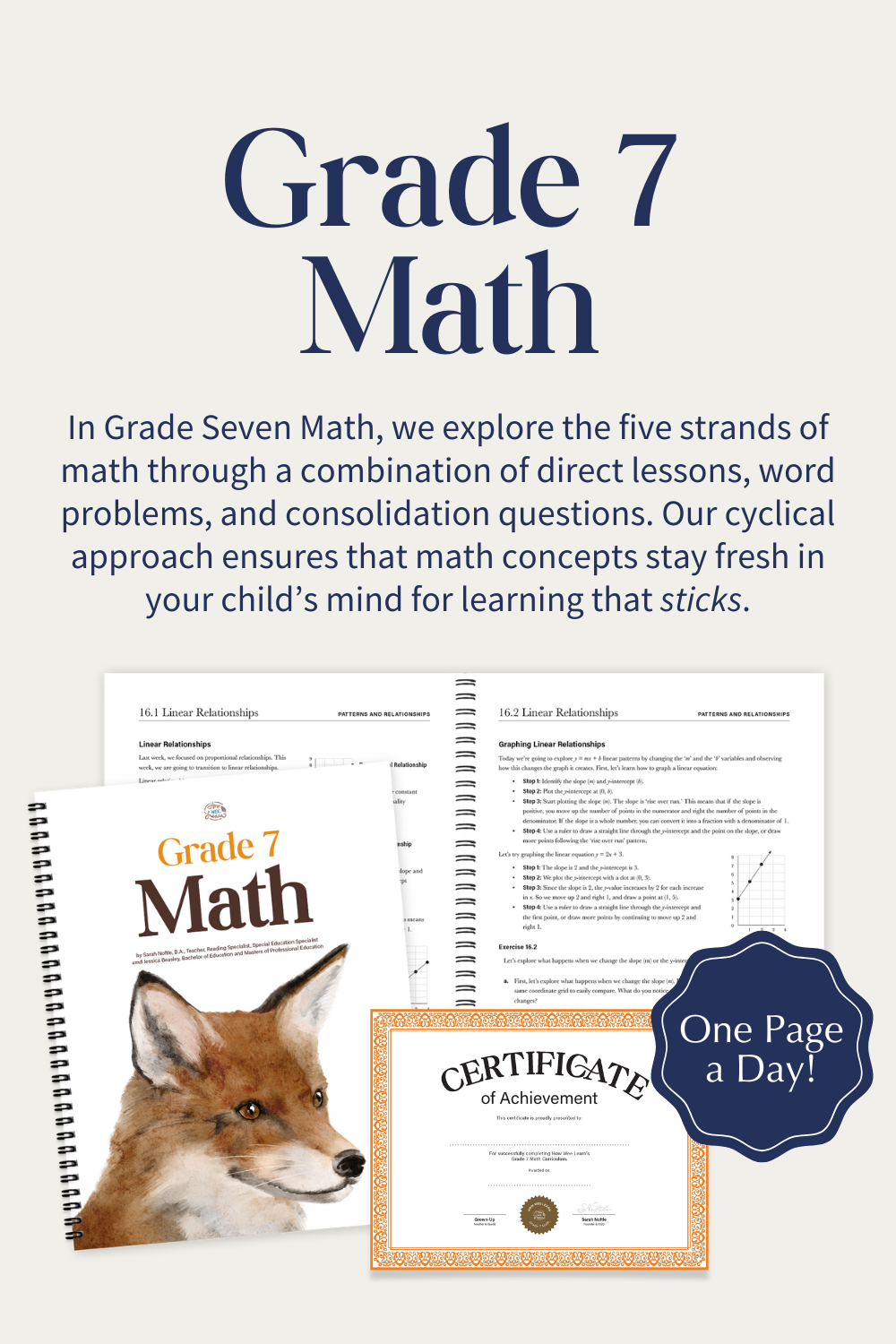 Grade Seven Math Curriculum | Homeschool in one page a day! – How Wee Learn
