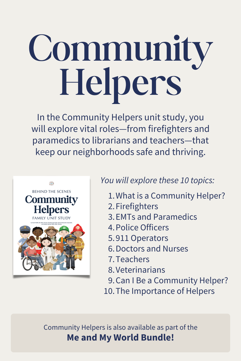 Community Helpers Family Unit Study