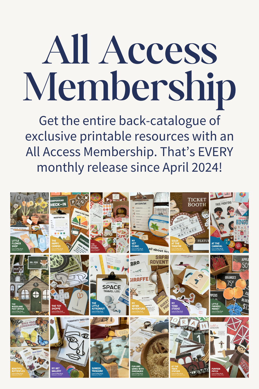 All Access Membership includes all exclusive printable resources since April 2024!