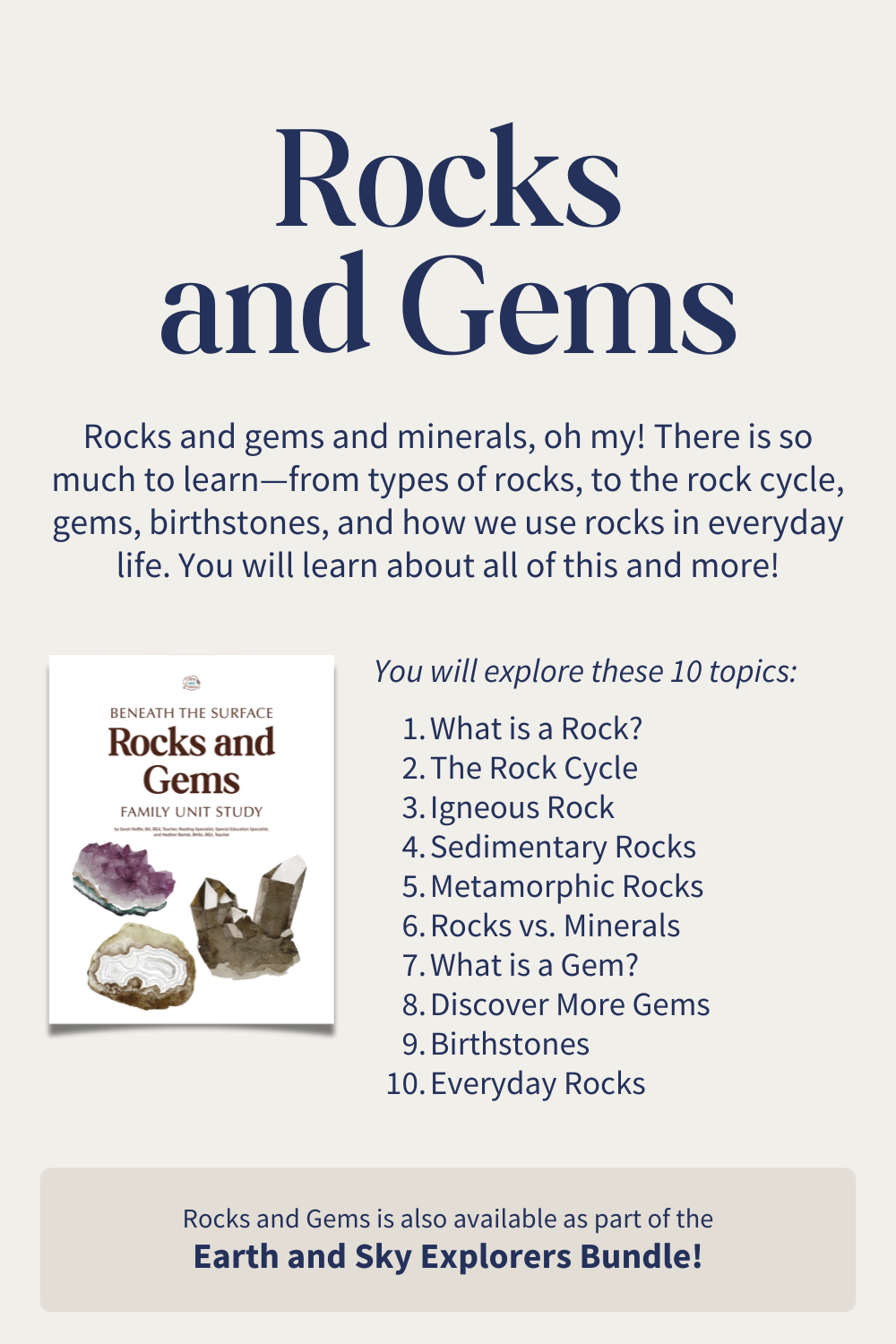 Rocks & Gems Unit Study