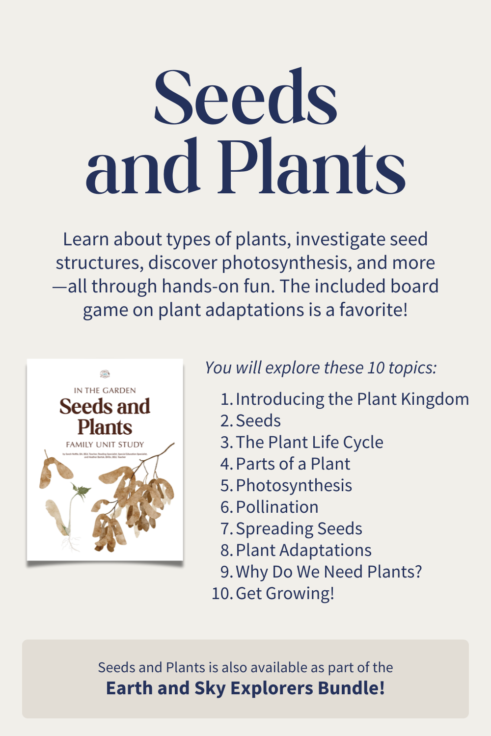 Seeds & Plants Unit Study