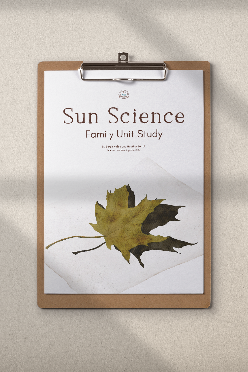 Sun Science Family Unit Study cover page