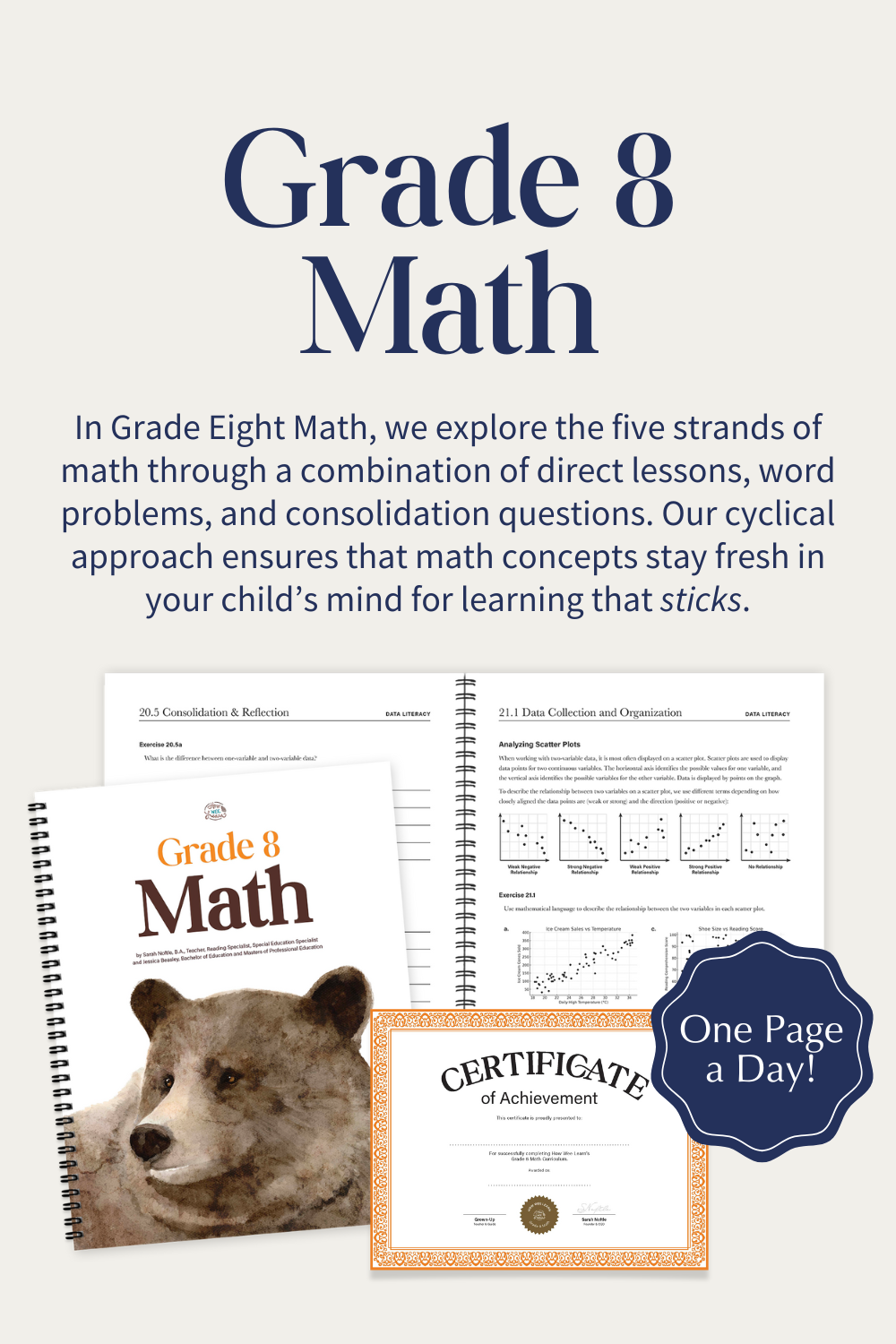 Eight In Math Grade Eight Math Curriculum | Homeschool in one page a day! – How Wee Learn