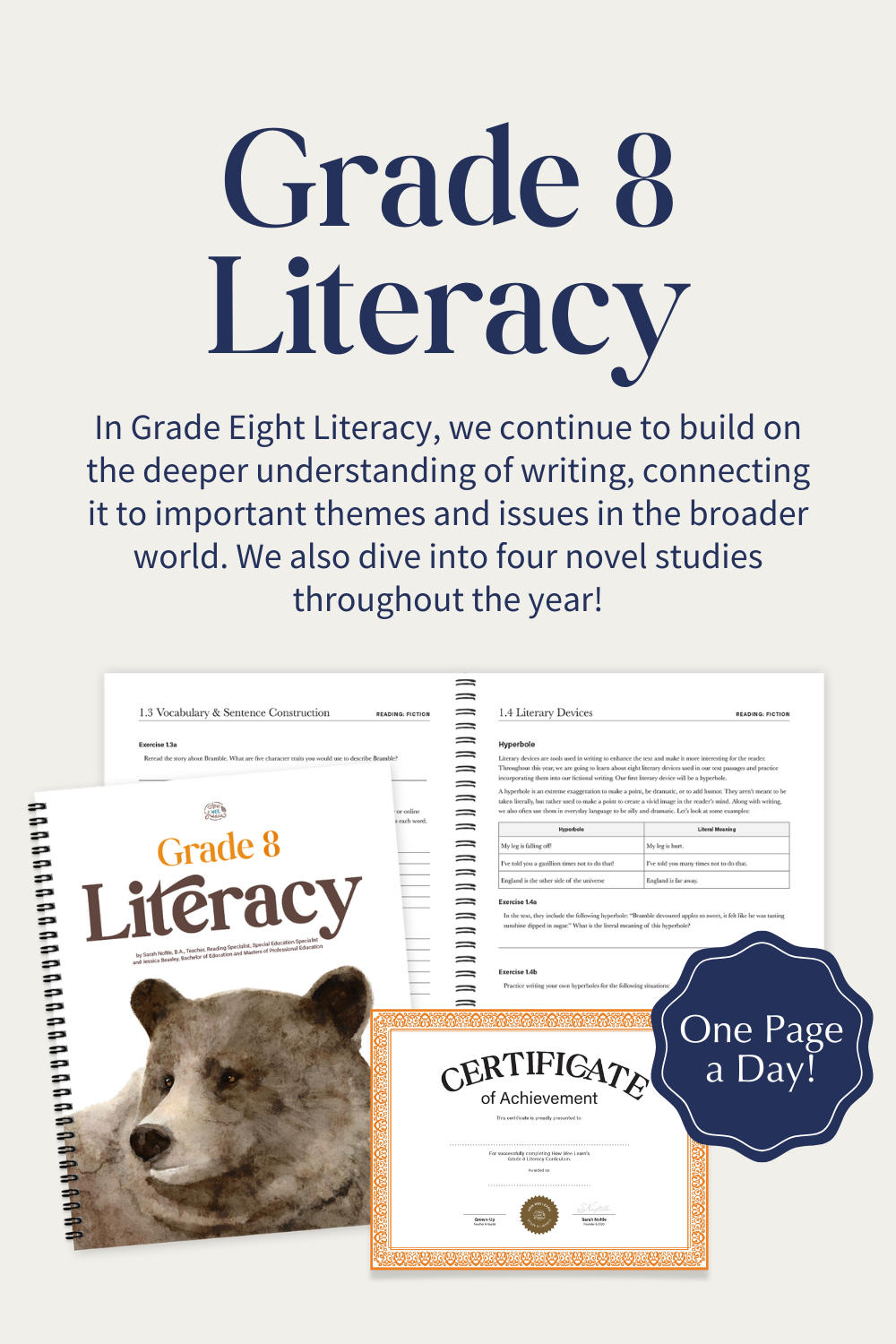 How Wee Learn's Grade 8 Literacy