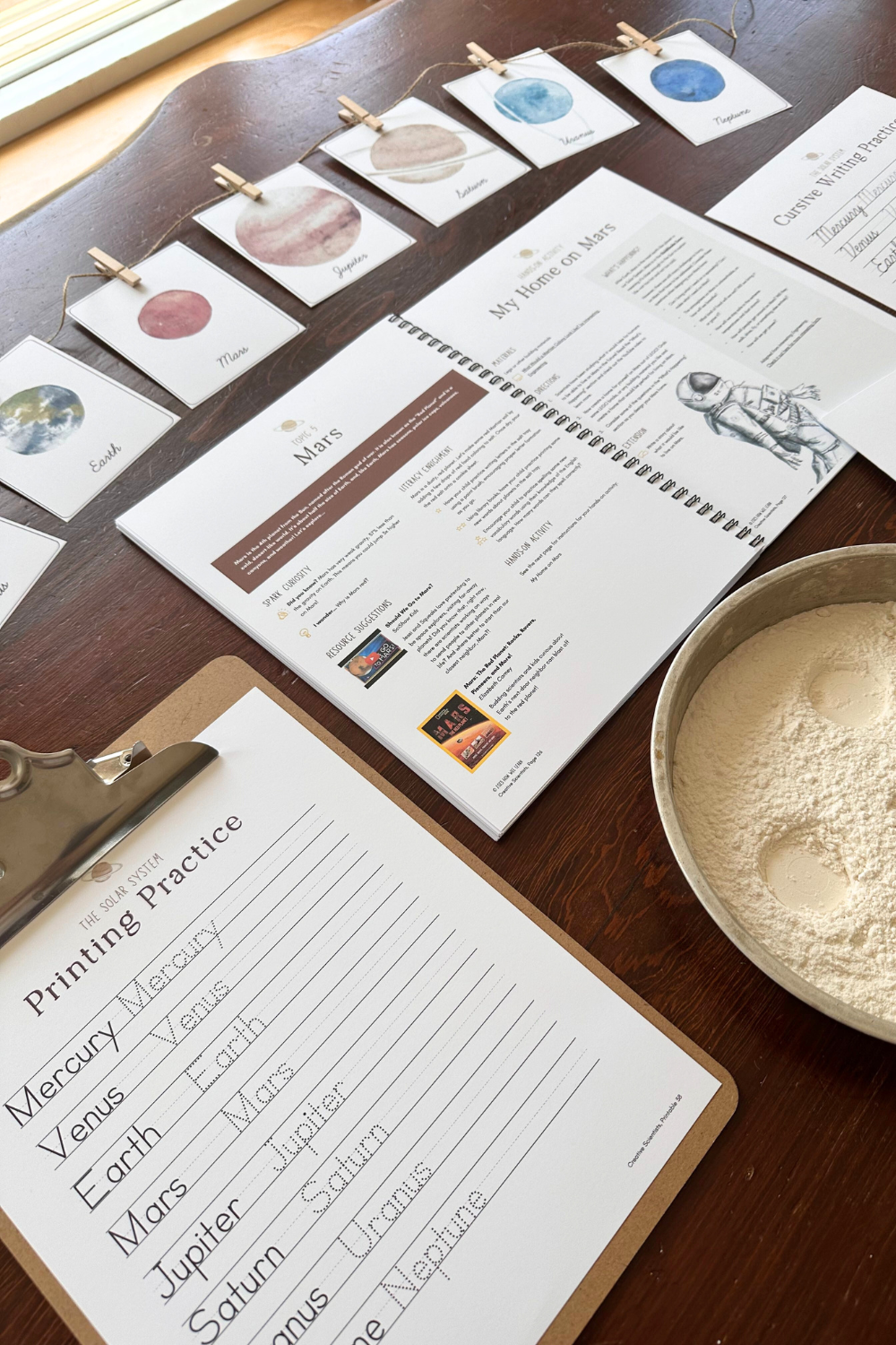 Example of pages from Our Solar System Unit Study